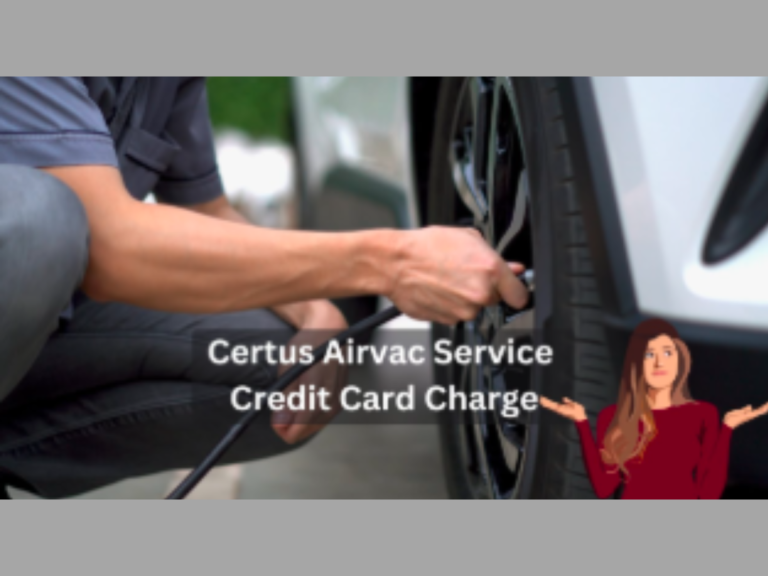 What is the Certus Airvac service charge on a credit card?
